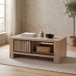 Table basse contemporaine chêne canyon Santana