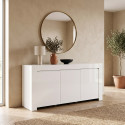 Buffet/bahut design laqu&eacute; blanc 160 cm Twist