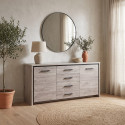 Buffet/bahut contemporain ch&ecirc;ne gris Oliviera