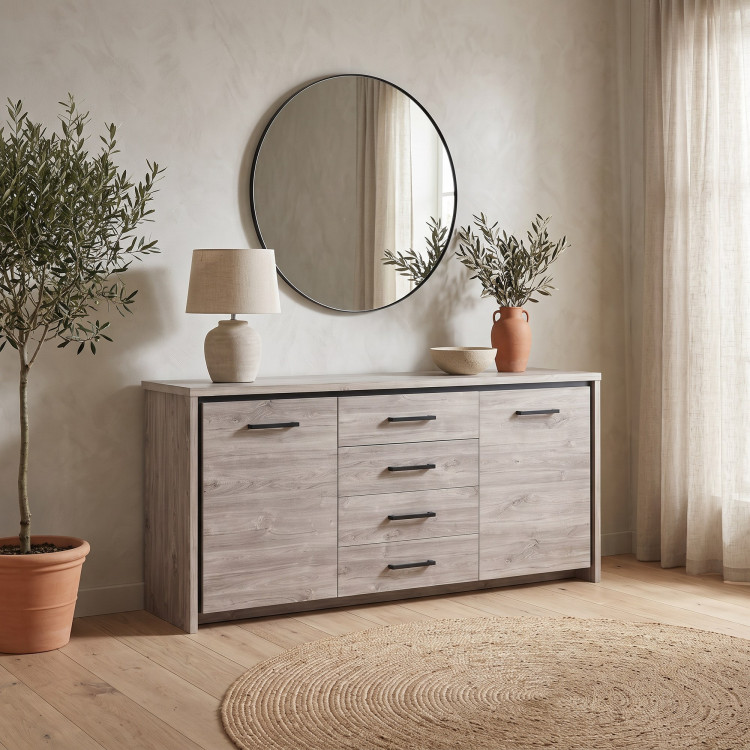 Buffet/bahut contemporain chêne gris Oliviera