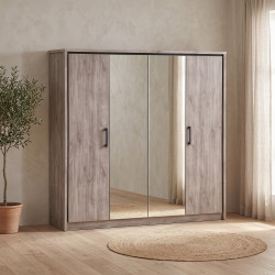 Armoire adulte contemporaine chêne gris Oliviera