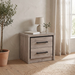 Chevet contemporain chêne gris Oliviera