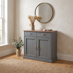 Buffet/bahut style campagne 90 cm gris Louisa