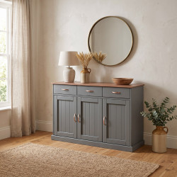 Buffet/bahut style campagne 131 cm gris Louisa