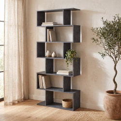 Bibliothèque moderne gris ardoise Calista