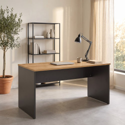 Bureau droit contemporain chêne/graphite Oleron