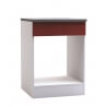 Meuble de four contemporain blanc mat/rouge brillant Cyrius