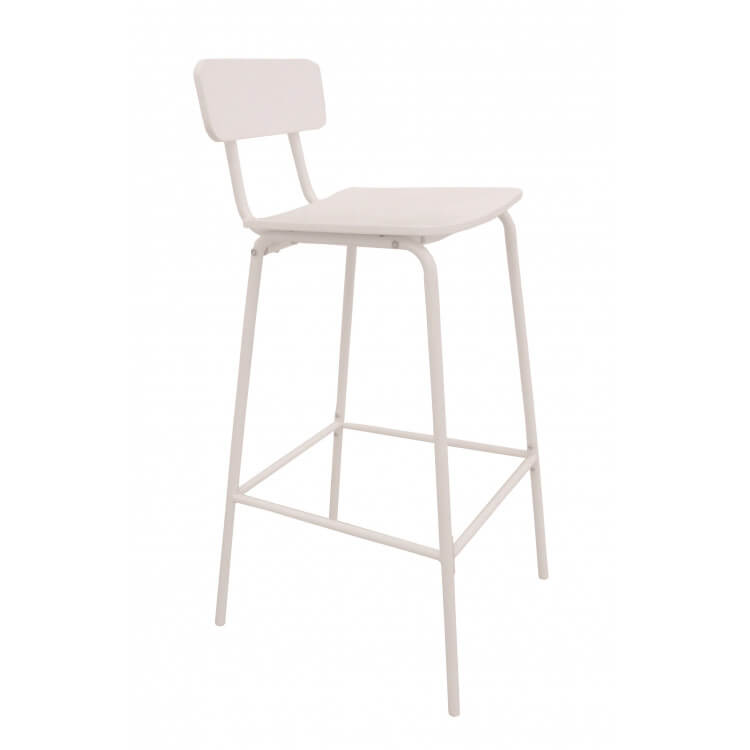 Tabouret de bar design en métal blanc Scarlett