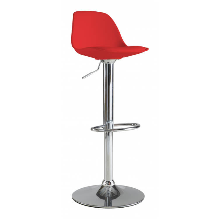 Tabouret de bar design coloris rouge Zoely