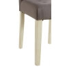 Chaise de salle à manger contemporaine en tissu taupe (lot de 2) Algar