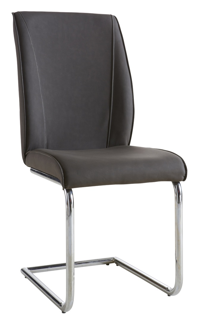 Chaise de salle à manger design coloris gris foncé (lot de 2) Alistone