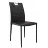 Chaise de salle à manger design coloris noir (lot de 6) Brice