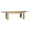 Table de salle à manger rectangulaire extensible coloris hêtre Kamerone