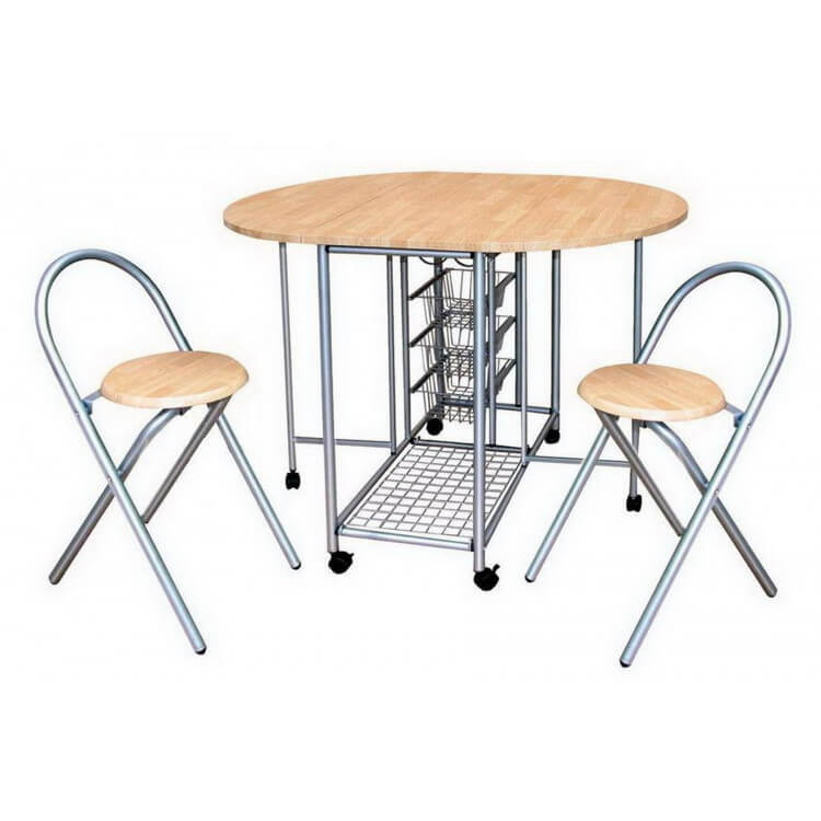 Ensemble table et chaises de cuisine chêne/gris Betria