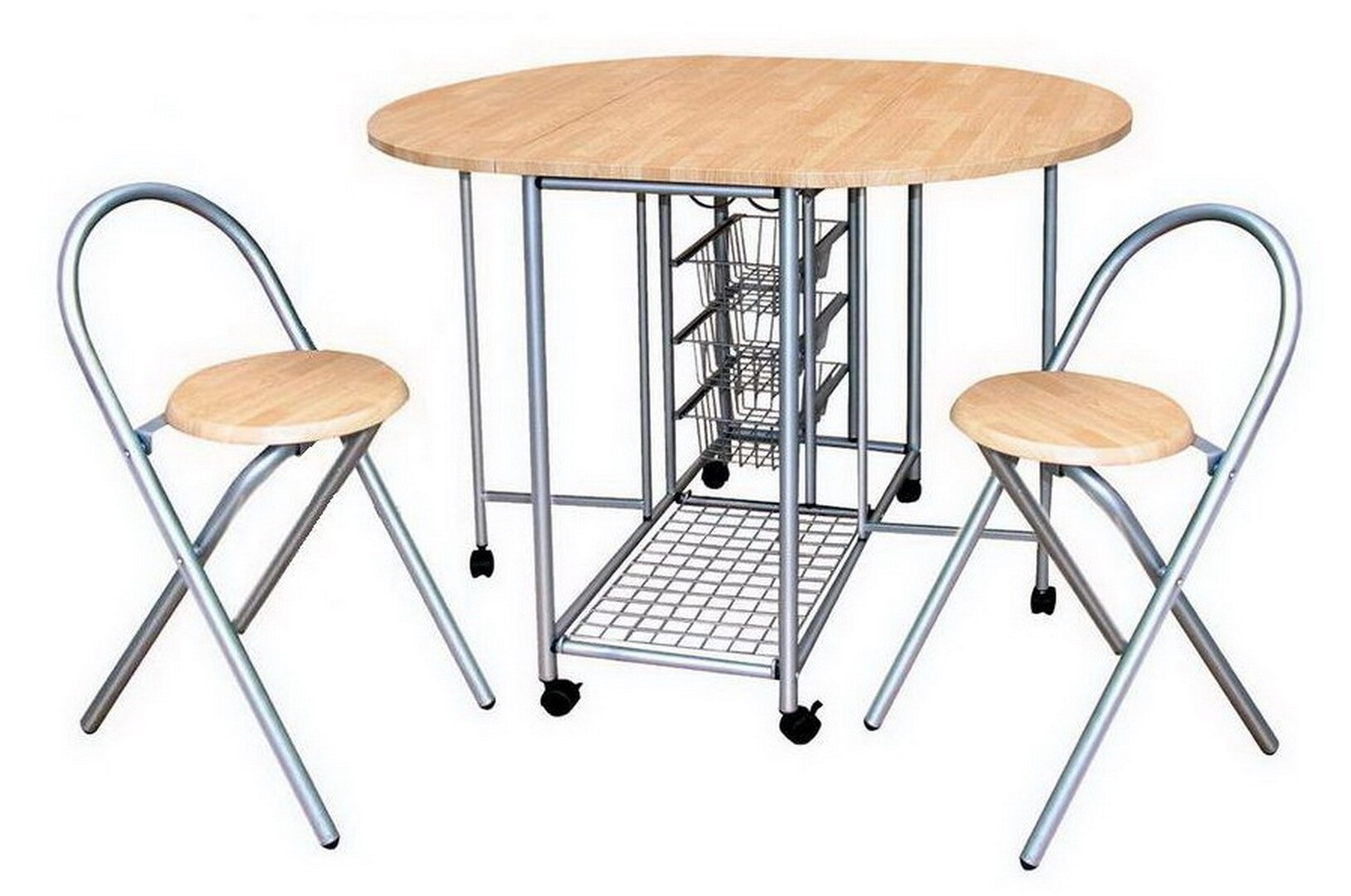 Ensemble table et chaises de cuisine chêne/gris Betria
