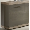 Buffet/bahut contemporain 4 portes memphis oak/gris laqué Andrea