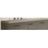 Buffet/bahut contemporain 4 portes memphis oak/gris laqué Andrea