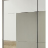 Armoire contemporaine 2 portes coulissantes 261 cm chêne/blanc Arto