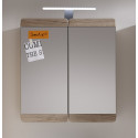 Armoire de toilette contemporaine chêne clair Mileane