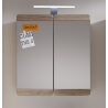 Armoire de toilette contemporaine chêne clair Mileane