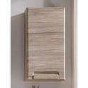 Meuble haut de salle de bain contemporain 1 porte chêne clair Mileane