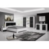 Commode design 2 portes/3 tiroirs blanche et noire Traviata