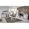 Buffet/bahut contemporain 2 portes/3 tiroirs 222 cm chêne clair/gris Marocco