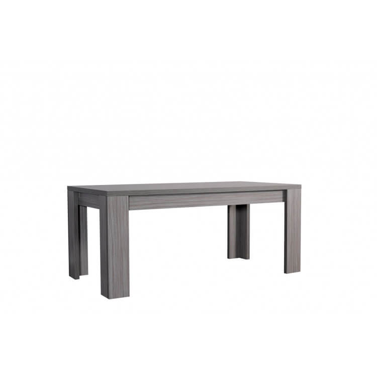 Table de salle à manger extensible gris cendré Shiny