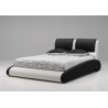 Lit adulte design en PU noir et blanc Brita