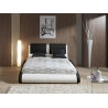 Lit adulte design en PU noir et blanc Brita