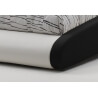 Lit adulte design en PU noir et blanc Brita