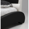 Lit adulte design en PU noir et blanc Brita