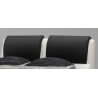 Lit adulte design en PU noir et blanc Brita