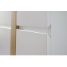Buffet/bahut contemporain 3 portes/2 tiroirs blanc laqué mat Oswald