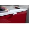 Meuble de rangement design 1 porte/3 tiroirs blanc/multicolore Dolaro