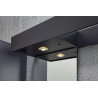 Vestiaire ouvert design avec éclairage Led coloris anthracite Palermo