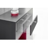 Buffet/bahut design personnalisable 2 portes/2 tiroirs coloris anthracite Palermo