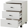 Caisson de bureau contemporain 3 tiroirs coloris blanc Monty