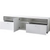 Meuble TV design 1 porte/2 tiroirs coloris blanc Alix