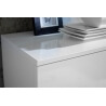 Vaisselier/argentier design 3 portes/4 tiroirs avec éclairage coloris blanc Alix II