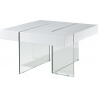 Table basse carrée design coloris blanc Rachelle