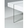 Table basse carrée design coloris blanc Rachelle