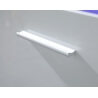 Meuble TV design 2 portes/2 tiroirs avec éclairage coloris blanc Melba