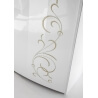 Armoire design laquée blanche avec sérigraphie 2 portes coulissantes Esteline