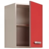 Meuble haut de cuisine contemporain 1 porte 40 cm blanc/rouge brillant Jackie