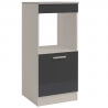 Armoire de cuisine contemporaine pour four 60 cm blanche/gris brillant Romaric