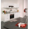 Meuble bas de cuisine contemporain 60 cm 3 tiroirs blanc brillant Bianco