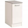 Meuble bas de cuisine contemporain 40 cm 1 porte blanc brillant Bianco