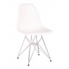 Chaise design métal & PVC coloris blanc (lot de 2) Rotterdam