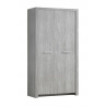 Armoire contemporaine 2 portes chêne clair Melinor
